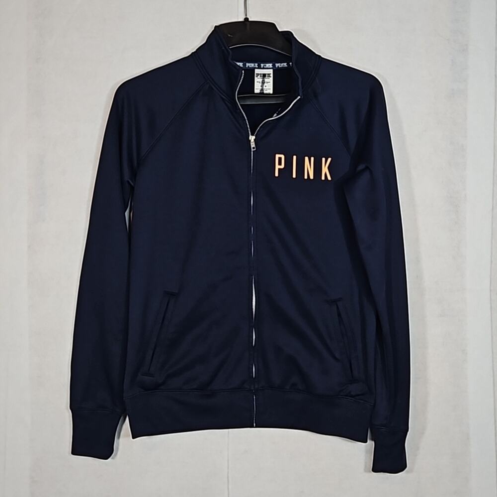 Victoria's Secret PINK Tigers Navy Blue Full Zip Athletic Jacket